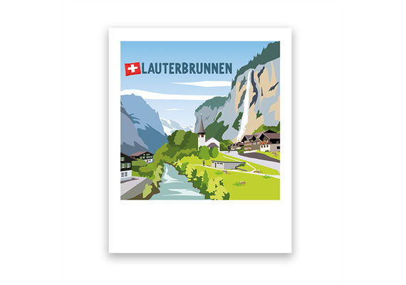 Postkarte Lauterbrunnen