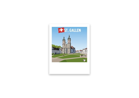 Postkarte Stiftskirche Kloster St. Gallen