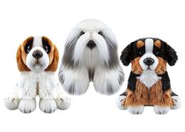 Premium grosse Plüsch Hunde, 30cm, 3er Set, assortiert