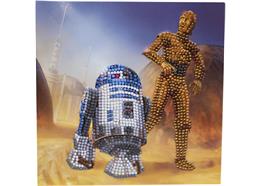 R2-D2 & C-3PO, carte 18x18cm Crystal Art