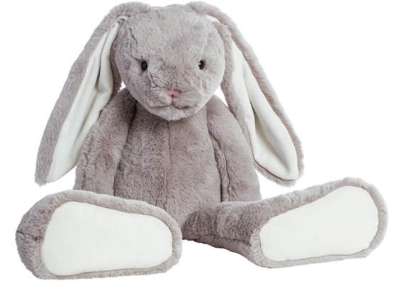 Riesen Plüschhase Isabelle, sitzend, grau-weiss, 60 cm