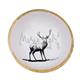 Runde Holzschale mit Hirsch gross, 20 cm