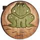 Runder Holzhocker Frosch