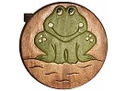 Runder Holzhocker Frosch