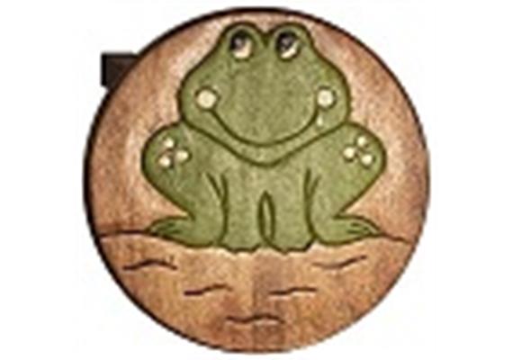 Runder Holzhocker Frosch