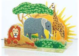 Safari africain, 3D Crystal Art Scene