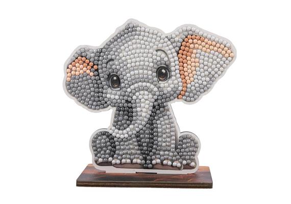 Safari Elefant, Crystal Art Buddy, ca. 11x8cm