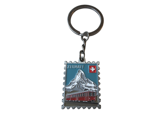 Schlüsselanhänger Briefmarke Zermatt Matterhorn