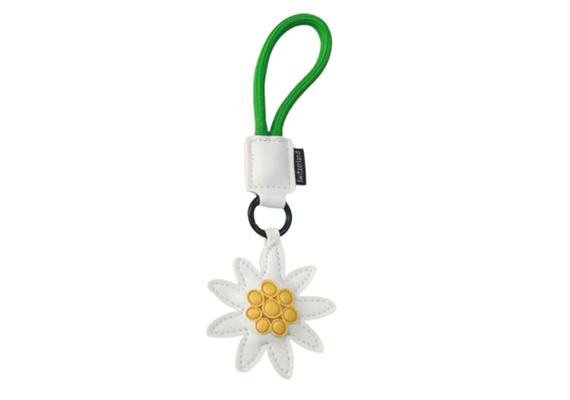 Schlüsselanhänger Edelweiss aus PU Leder
