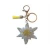 Schlüsselanhänger Edelweiss mit Glitzersteinen