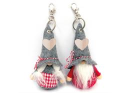 Schlüsselanhänger Gnom, 13 cm, 2 assortiert