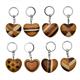 Schlüsselanhänger Herz aus Holz mit versch. Muster, 8 assortiert