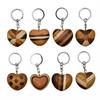 Schlüsselanhänger Herz aus Holz mit versch. Muster, 8 assortiert