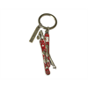 Schlüsselanhänger mit Ski und Skistöcke, rot, Switzerland