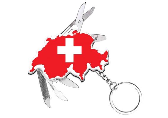 Schlüsselanhänger Multi-Funktion Messer Form Schweiz