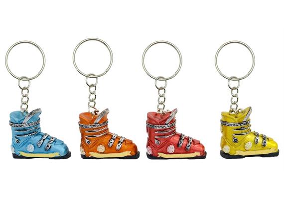 Schlüsselanhänger Skischuhe, 4 assortiert