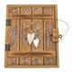 Schlüsselschrank aus Holz mit Herzen, 30 x 24 cm