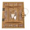 Schlüsselschrank aus Holz mit Herzen, 30 x 24 cm