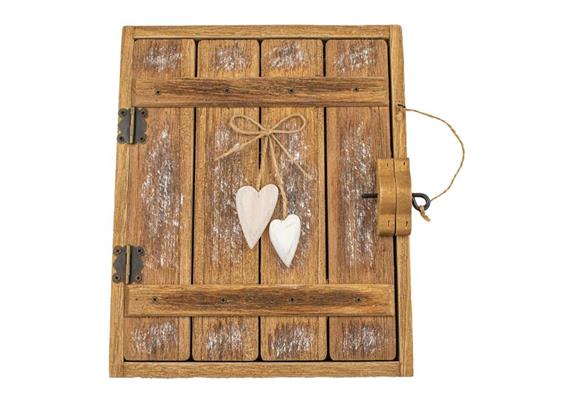 Schlüsselschrank aus Holz mit Herzen, 30 x 24 cm