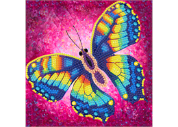 Schmetterling, Karte 18x18cm Crystal Art RACHEL FROUD