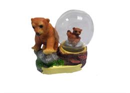 Schneekugel aus Glas mit Bär 4.5 cm