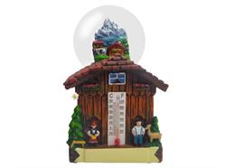 Schneekugel Haus mit Thermometer, Sommer, 4.5cm