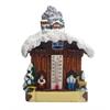 Schneekugel Haus mit Thermometer, Winter