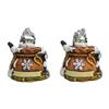 Schneekugel Sack mit Schneeflocke, 4.5cm, 2 assortiert
