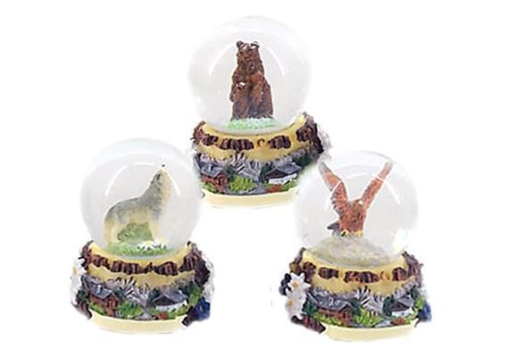 Schneekugel Sommer Tiere, 4.5cm, 3 assortiert