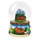 Schneekugel Sommerchalet und Edelweiss, 6.5cm