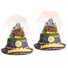 Schneekugel Tiroler Hut und Sommer Chalet, 4.5cm, 2 assortiert
