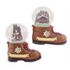 Schneekugel Wanderschuh mit Edelweiss, 4.5cm, 2 assortiert