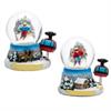 Schneekugel Winterlandschaft mit roter Gondel, 3.5cm, 2 assortiert