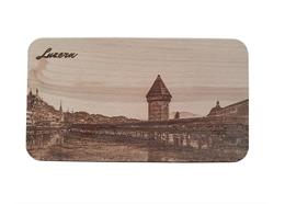 Schneidebrett Buche 22x12 cm - Luzern Fotogravur