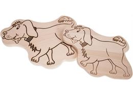 Schneidebrett FSC Ahorn in Hund Form 23x21x1.2 cm