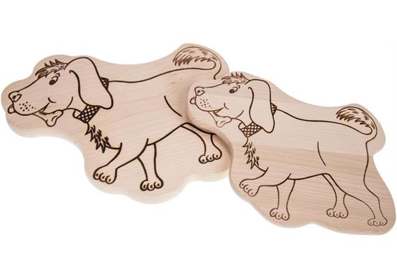 Schneidebrett FSC Ahorn in Hund Form 23x21x1.2 cm