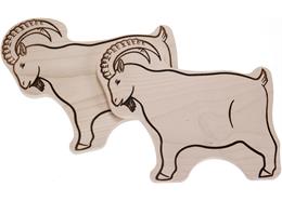 Schneidebrett FSC Ahorn in Steinbock Form 25x18x1.2 cm