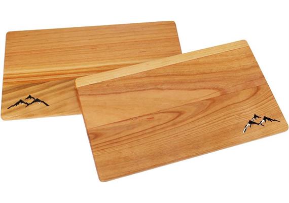 Schneidebrett FSC Kirsche 26x15x1 cm geölt - Berge