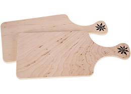 Schneidebrett mit Griff FSC Erle geölt 32x14x1.2 cm - Edelweiss