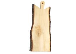 Schneidebrett mit kleinem Griff aus Rindenholz, ca. 40 x 20 cm