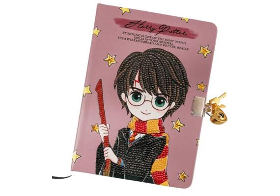 Schtroumpfette avec parapluie, Crystal Art Carnet de notes 18x26cm