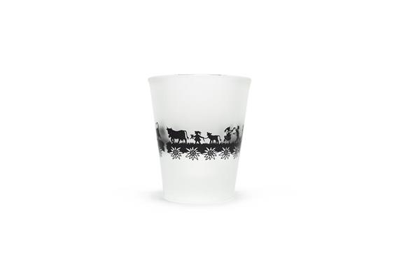 Shot Glas satiniert mit Scherenschnitt