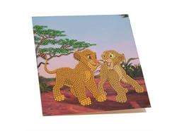 Simba and Nala, Karte 18x18cm Crystal Art