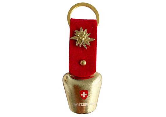 SLA Glocke goldfarbig Edelweiss