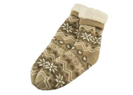 Socken Flocken beige/weiss S 33/34-35/36