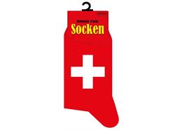 Socken rot mit Schweizerkreuz - Onesize