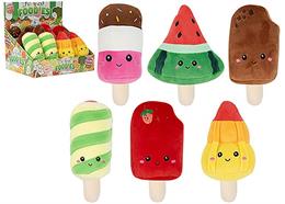 Softlings Foodies Plüsch Eis Lollies, 16 cm, Display mit 12 Stück, 6 assortiert
