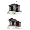 Steinhaus mit Edelweiss Winter, 2 assortiert
