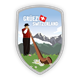 Stockwappen Alphornbläser - Switzerland