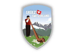 Stockwappen Alphornbläser - Switzerland